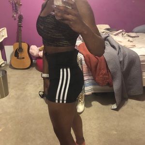 3-Stripe High Rise Adidas Spandex